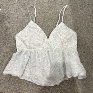Hollister Cream and Pastel Paisley Camisole